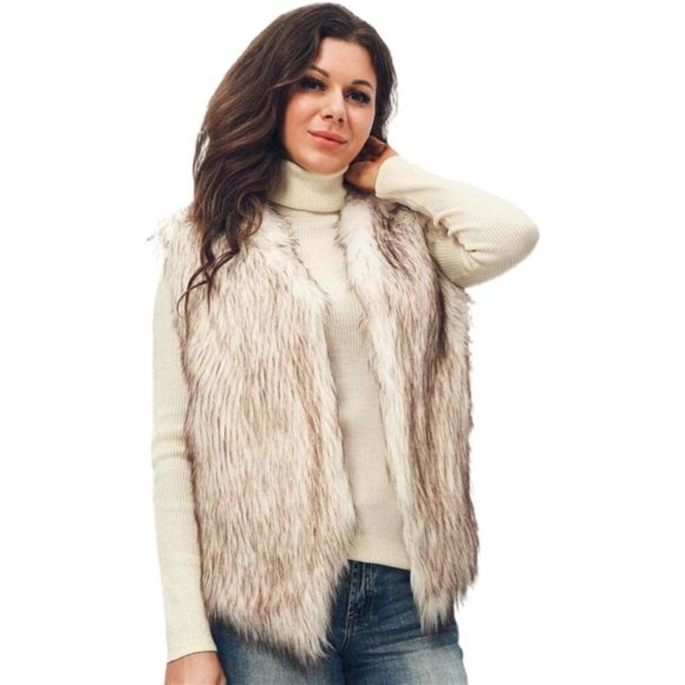 Faux Fur Vest For Women/ Outwear for Spring, Autumn, and Winter
